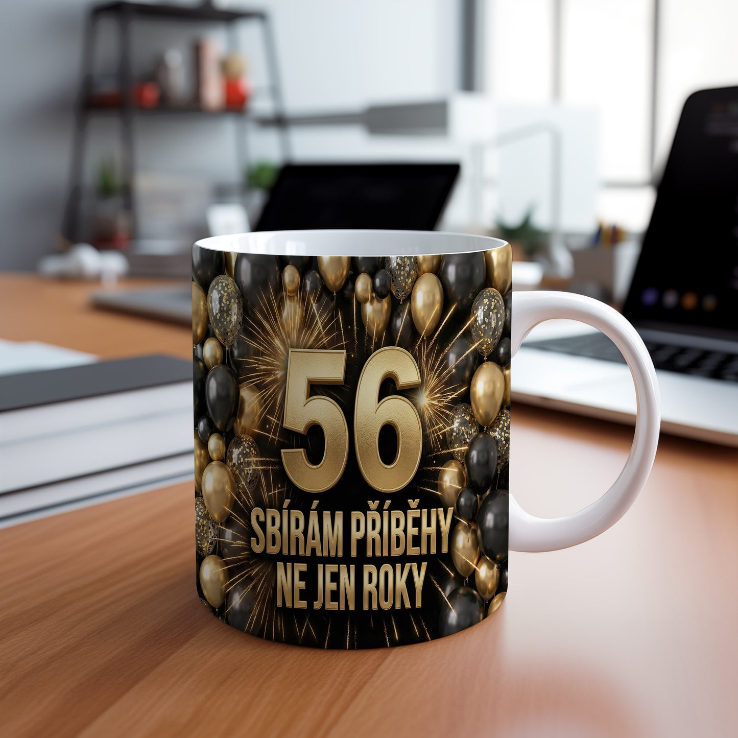 Narozeninový hrnek 56 let – SBÍRÁM PŘÍBĚHY NE JEN ROKY