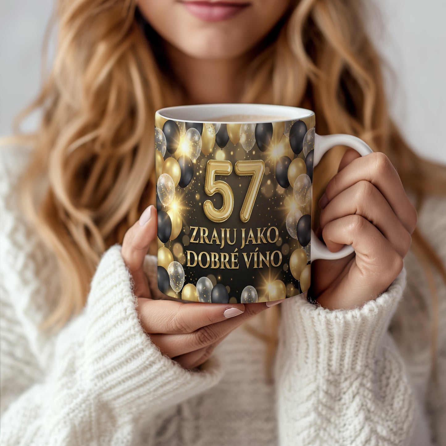 Narozeninový hrnek 57 let – ZRAJU JAKO DOBRÉ VÍNO