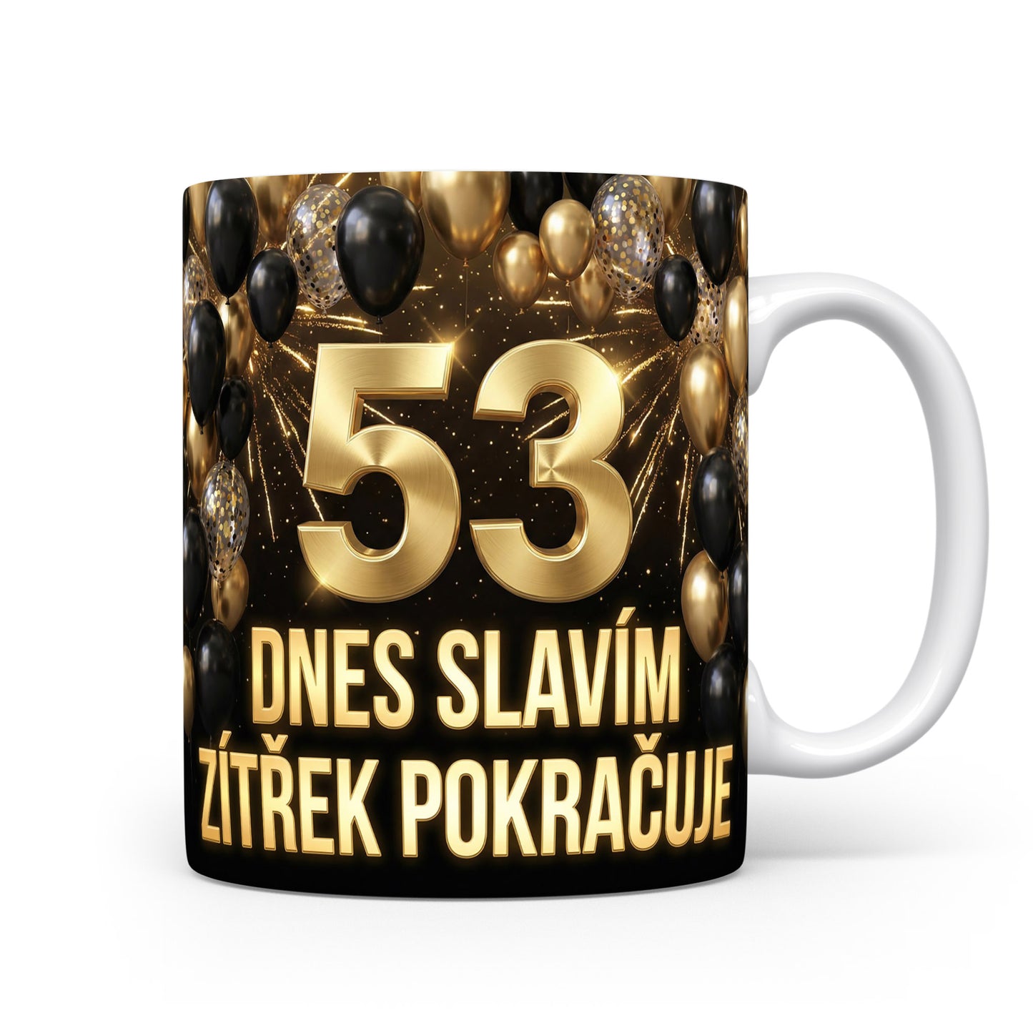 Narozeninový hrnek s věkem 53