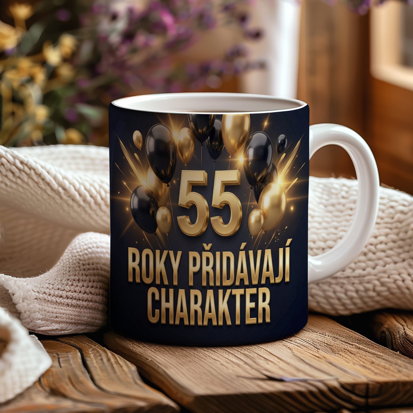 Narozeninový hrnek 55 let – ROKY PŘIDÁVAJÍ CHARAKTER