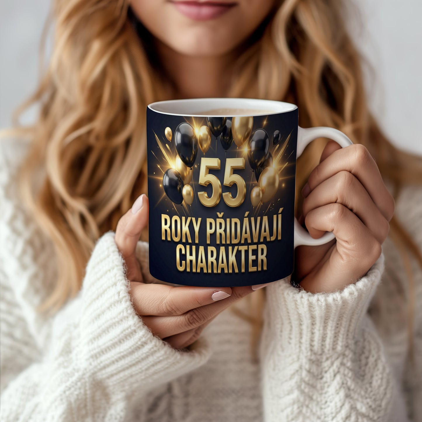 Narozeninový hrnek 55 let – ROKY PŘIDÁVAJÍ CHARAKTER