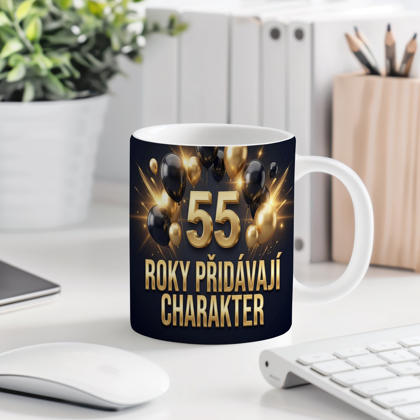 Narozeninový hrnek 55 let – ROKY PŘIDÁVAJÍ CHARAKTER