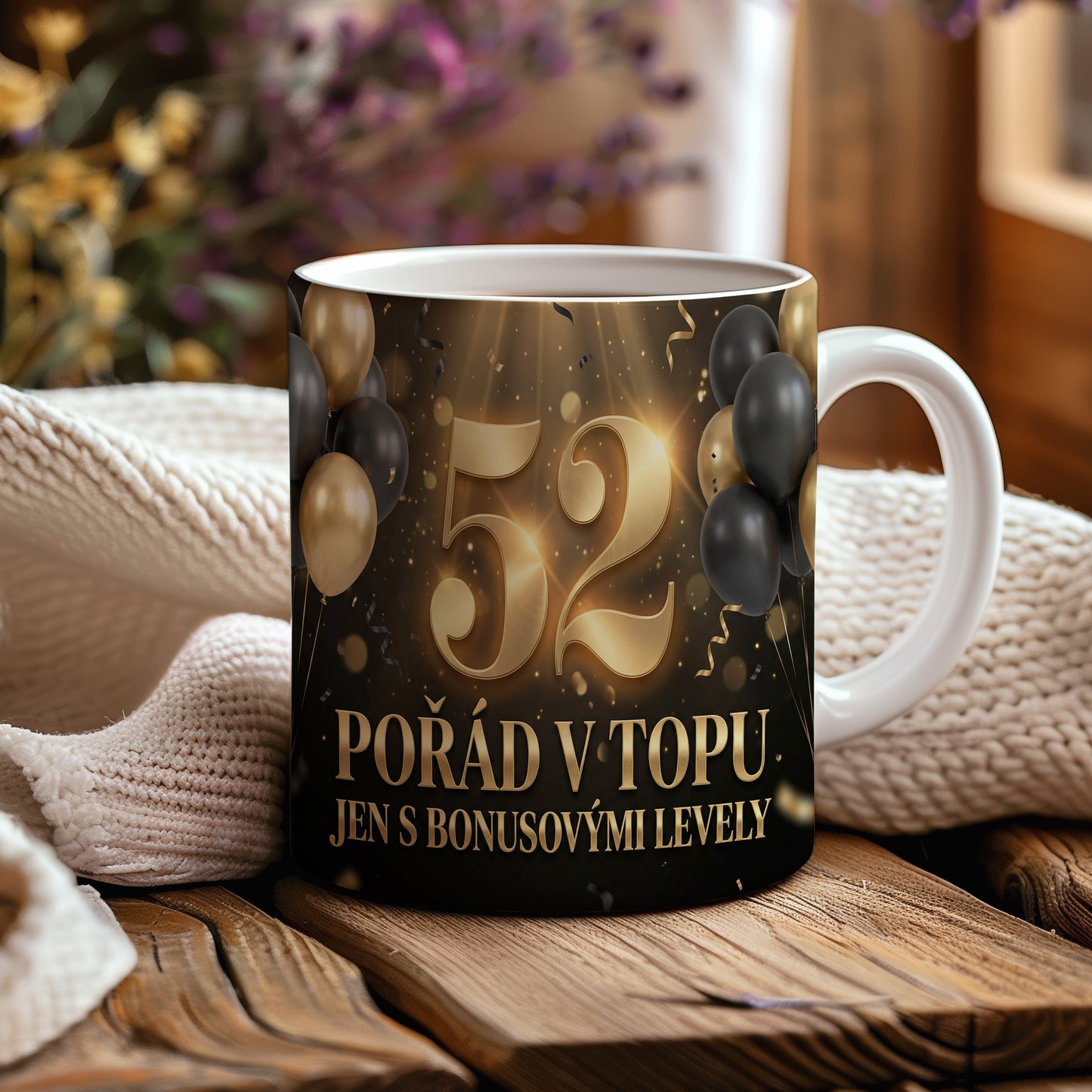Narozeninový hrnek 52 let – POŘÁD V TOPU, JEN S BONUSOVÝMI LEVELY