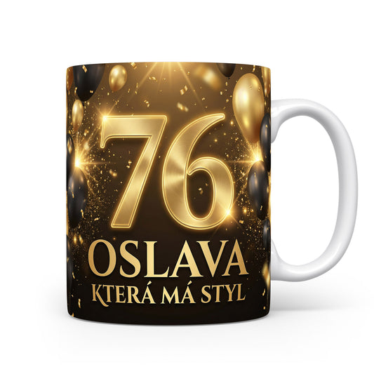 Narozeninový hrnek s číslem 76
