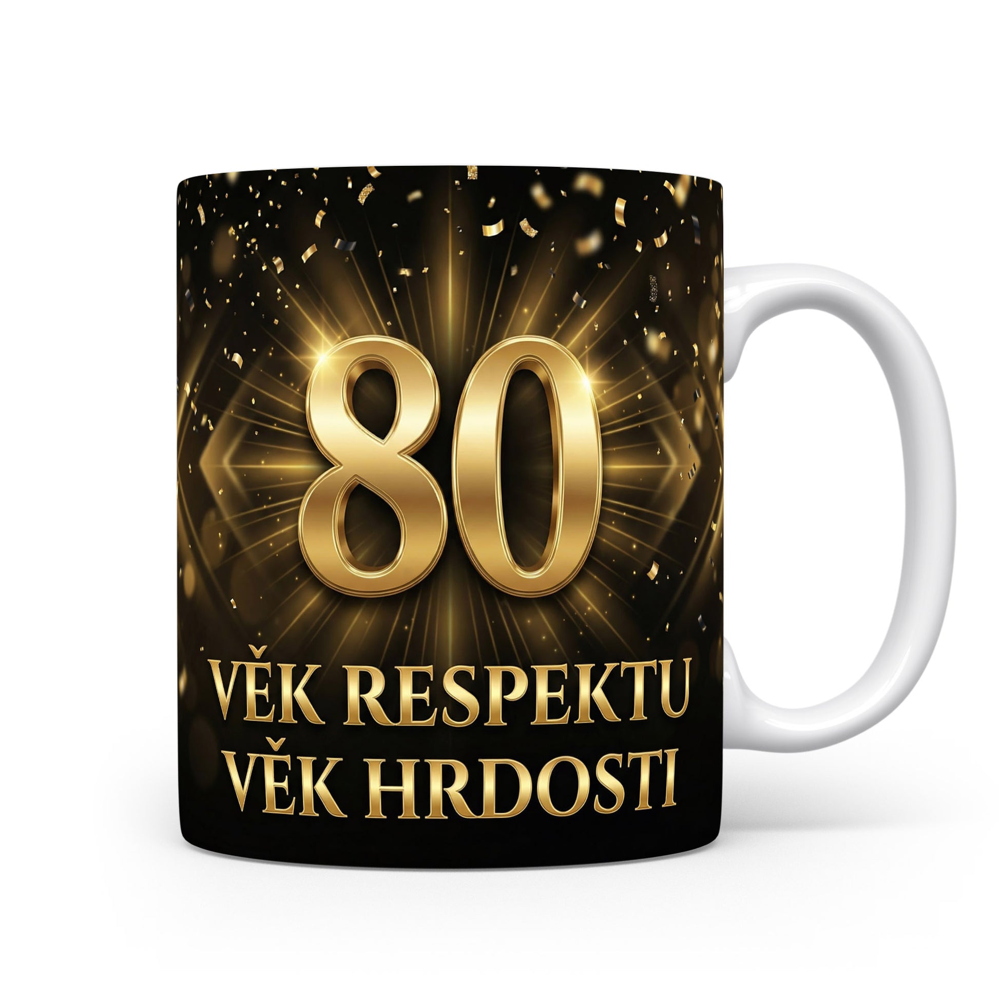 Hrnček s nápisem VĚK RESPEKTU VĚK HRDOSTI