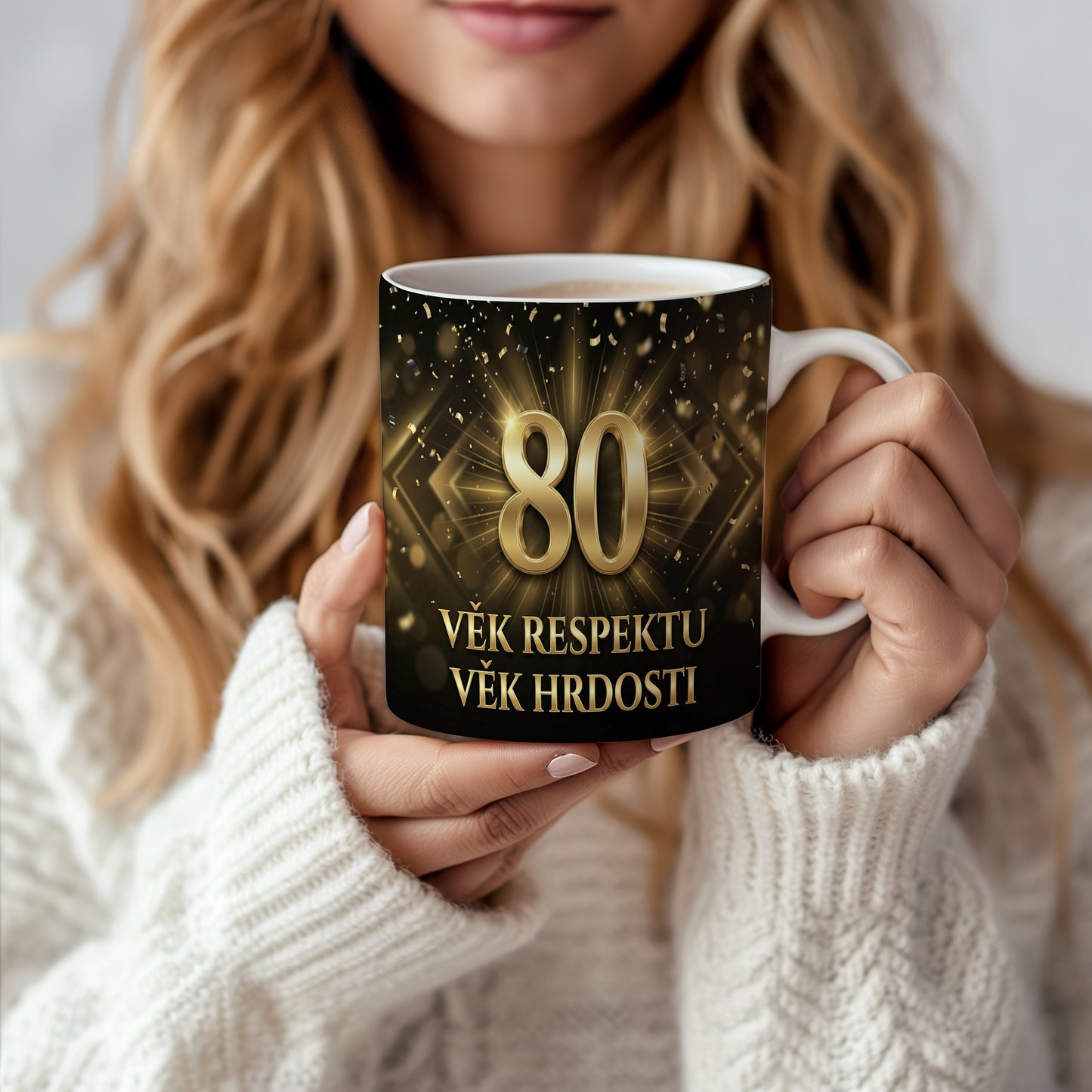 Narozeninový hrnek 80 let – VĚK RESPEKTU VĚK HRDOSTI