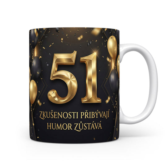 Narozeninový hrnek s číslem 51