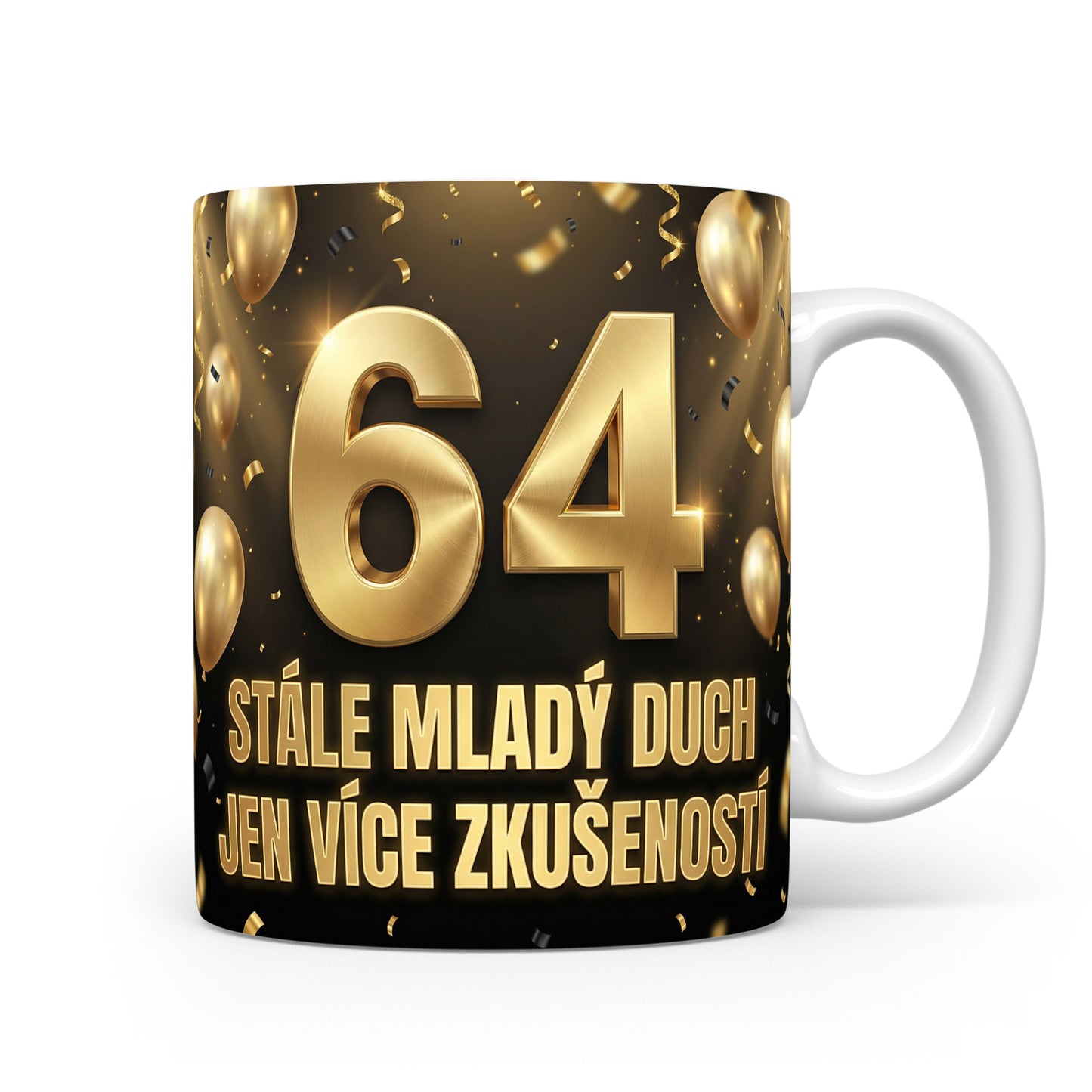 Narozeninový hrnek s číslem 64