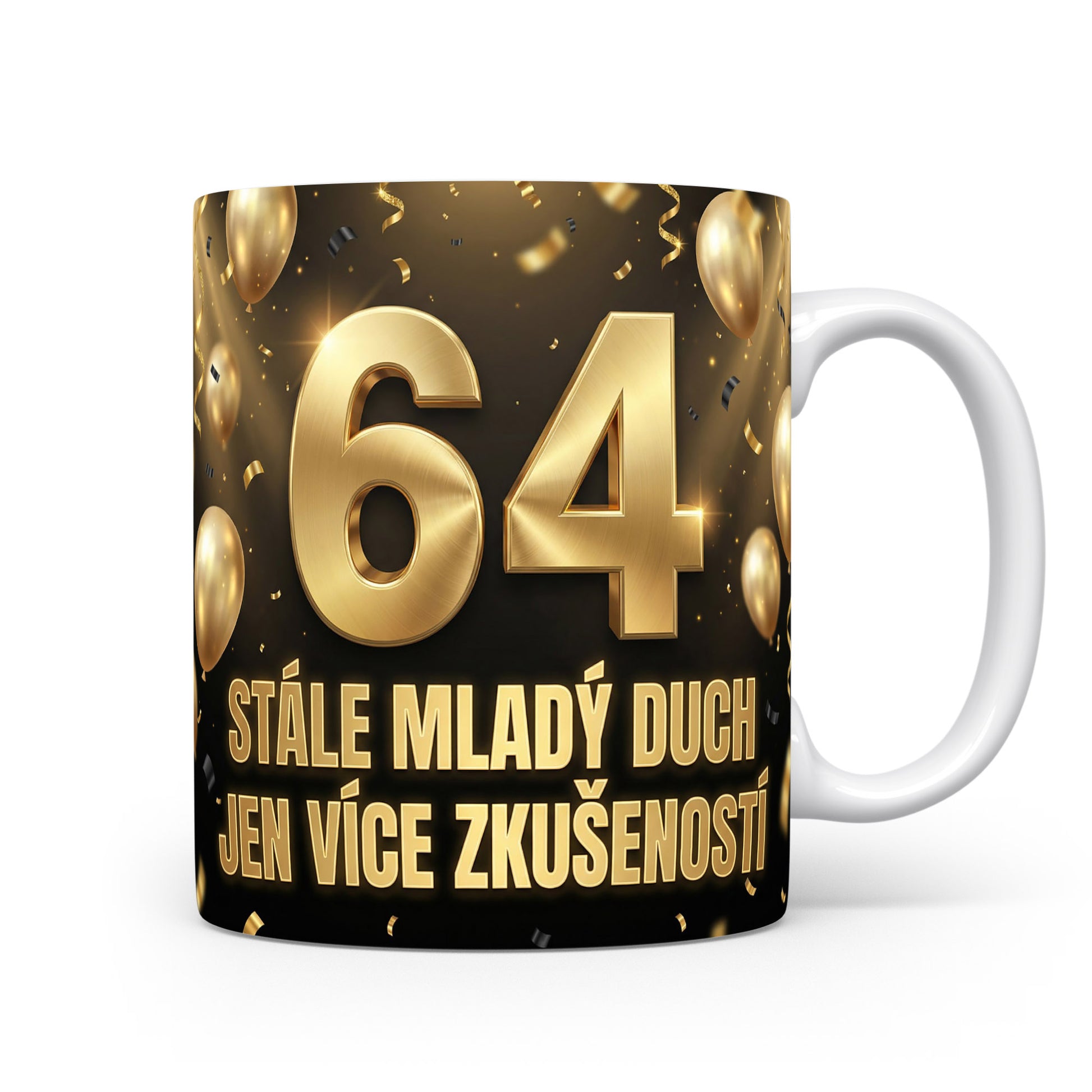 Narozeninový hrnek s číslem 64