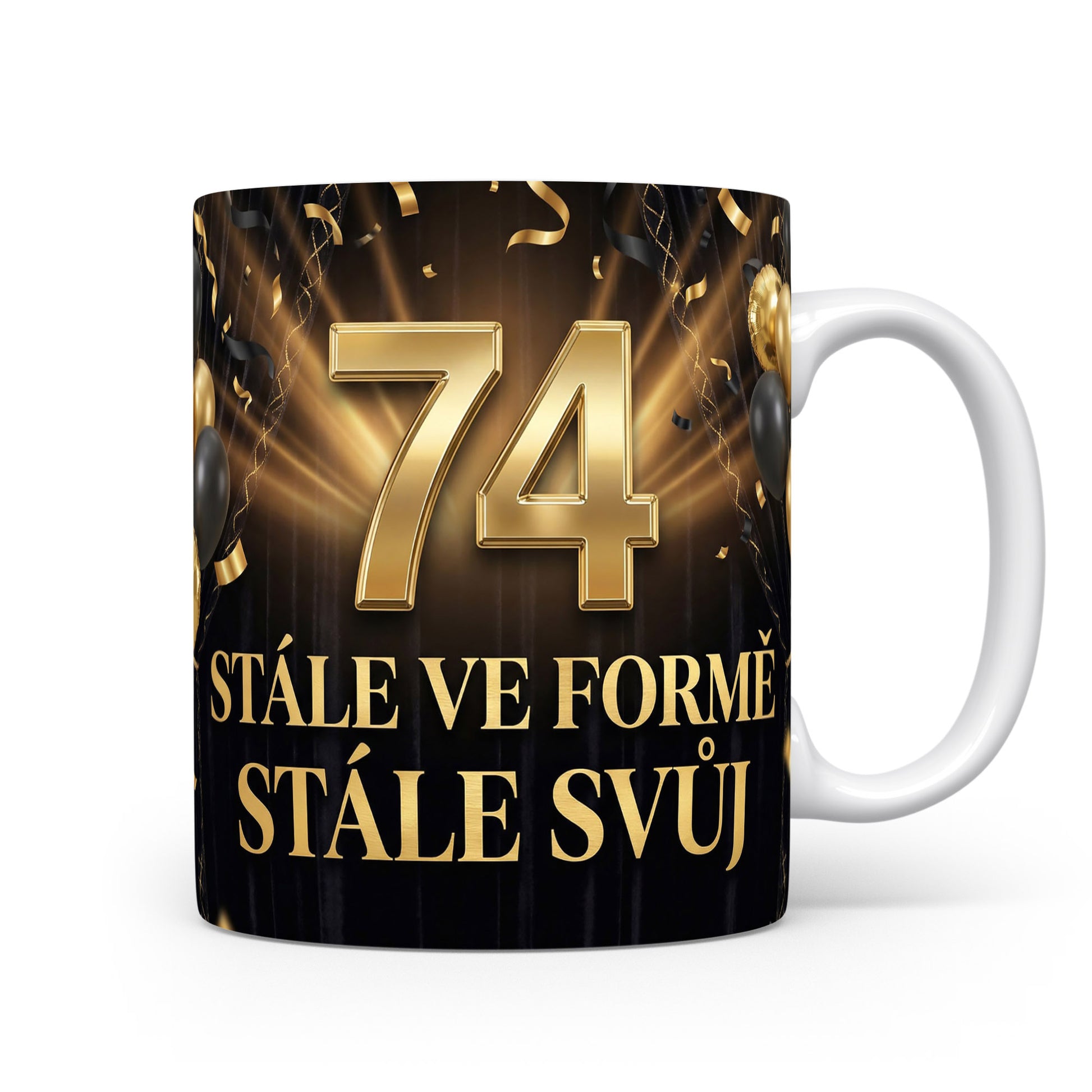 Narozeninový hrnek s číslem 74
