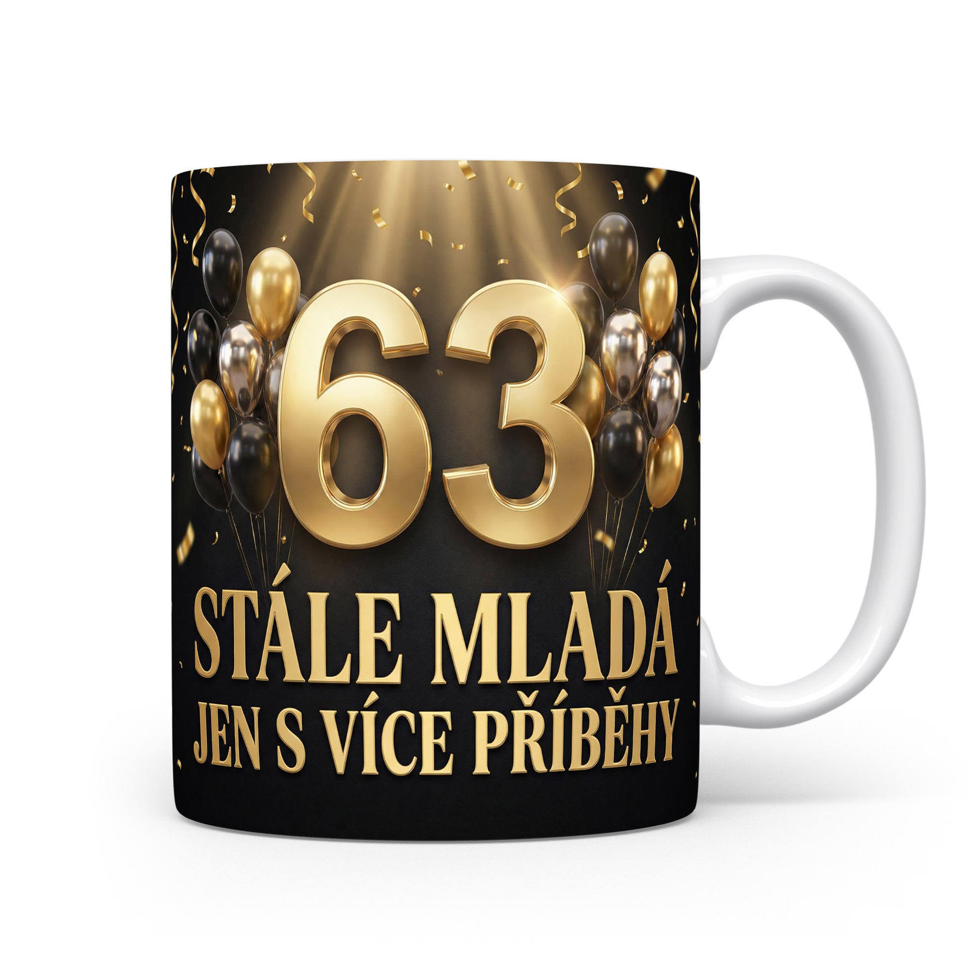 Narozeninový hrnek s číslem 63