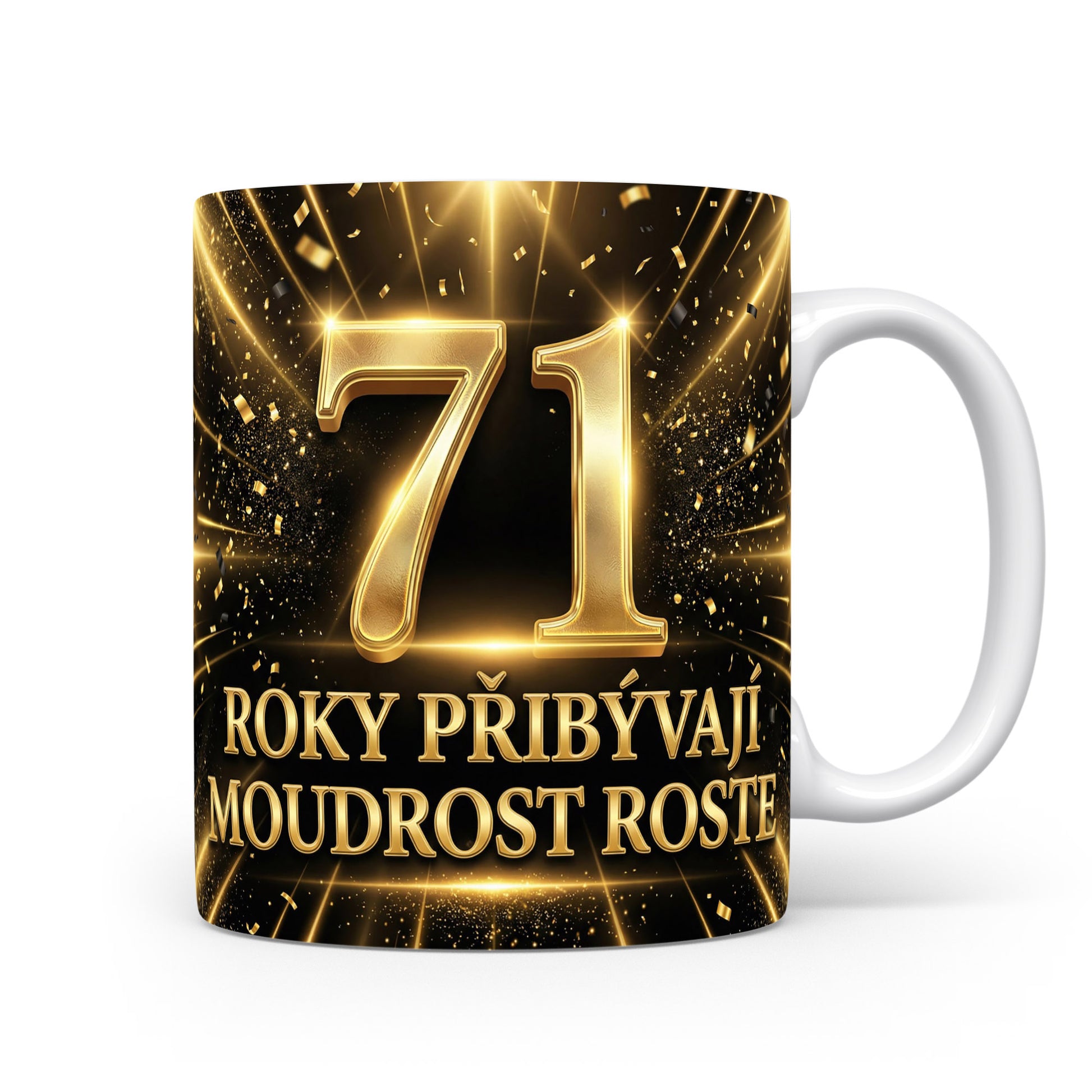 Narozeninový hrnek s číslem 71