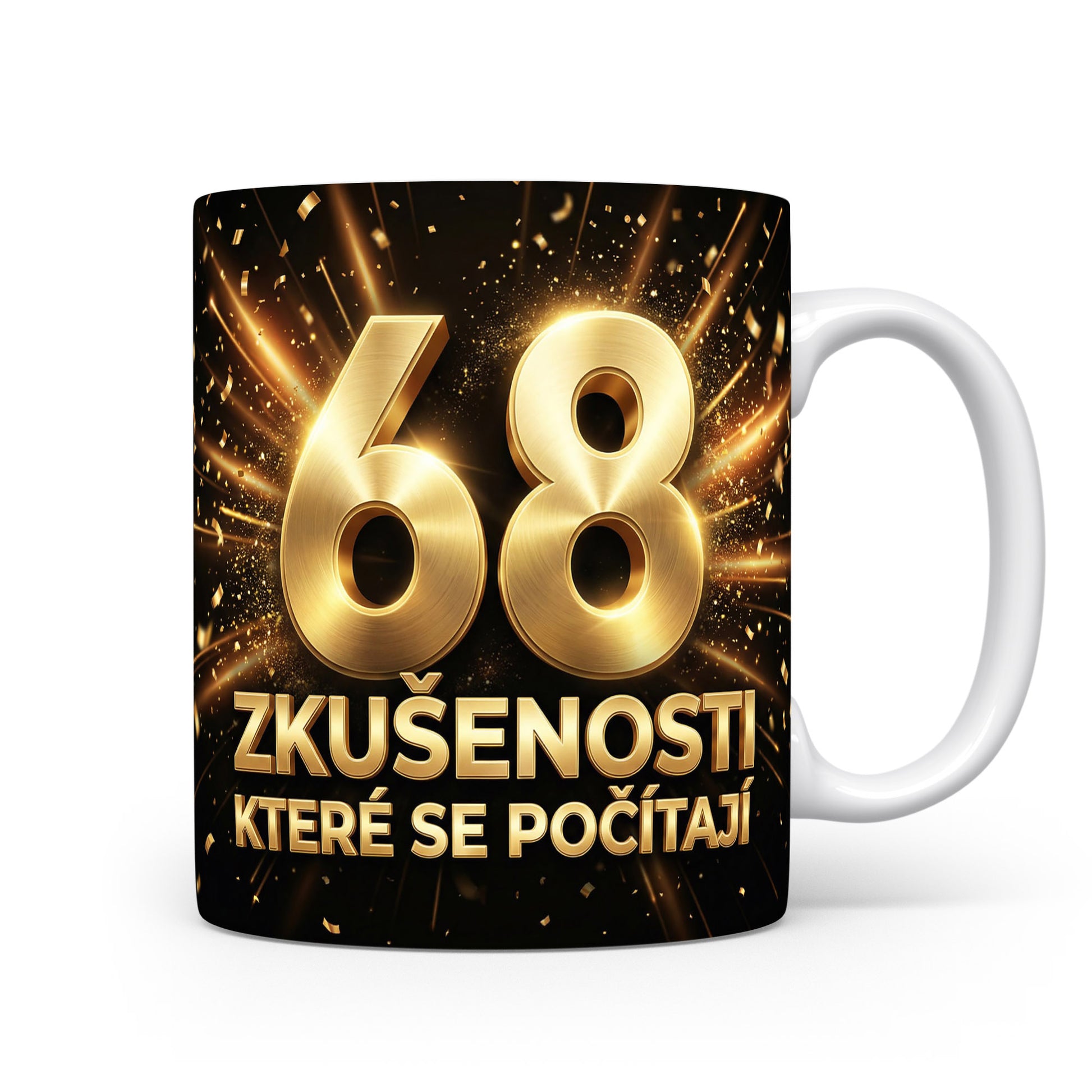 Narozeninový hrnek s číslem 68