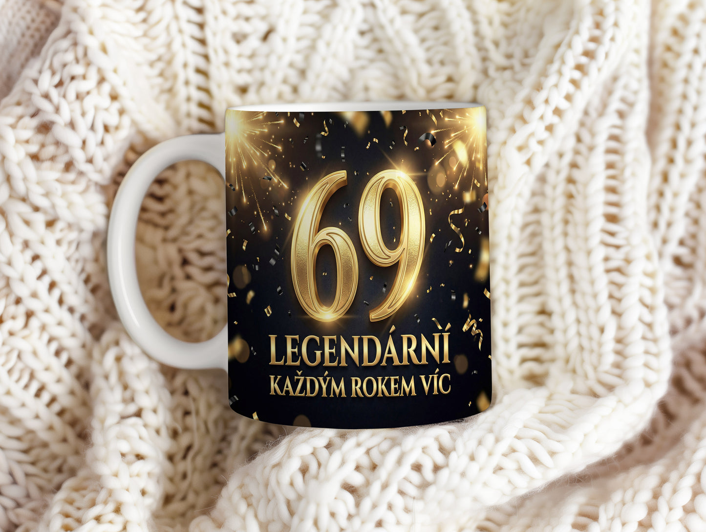 Narozeninový hrnek 69 let – LEGENDÁRNÍ KAŽDÝM ROKEM VÍC