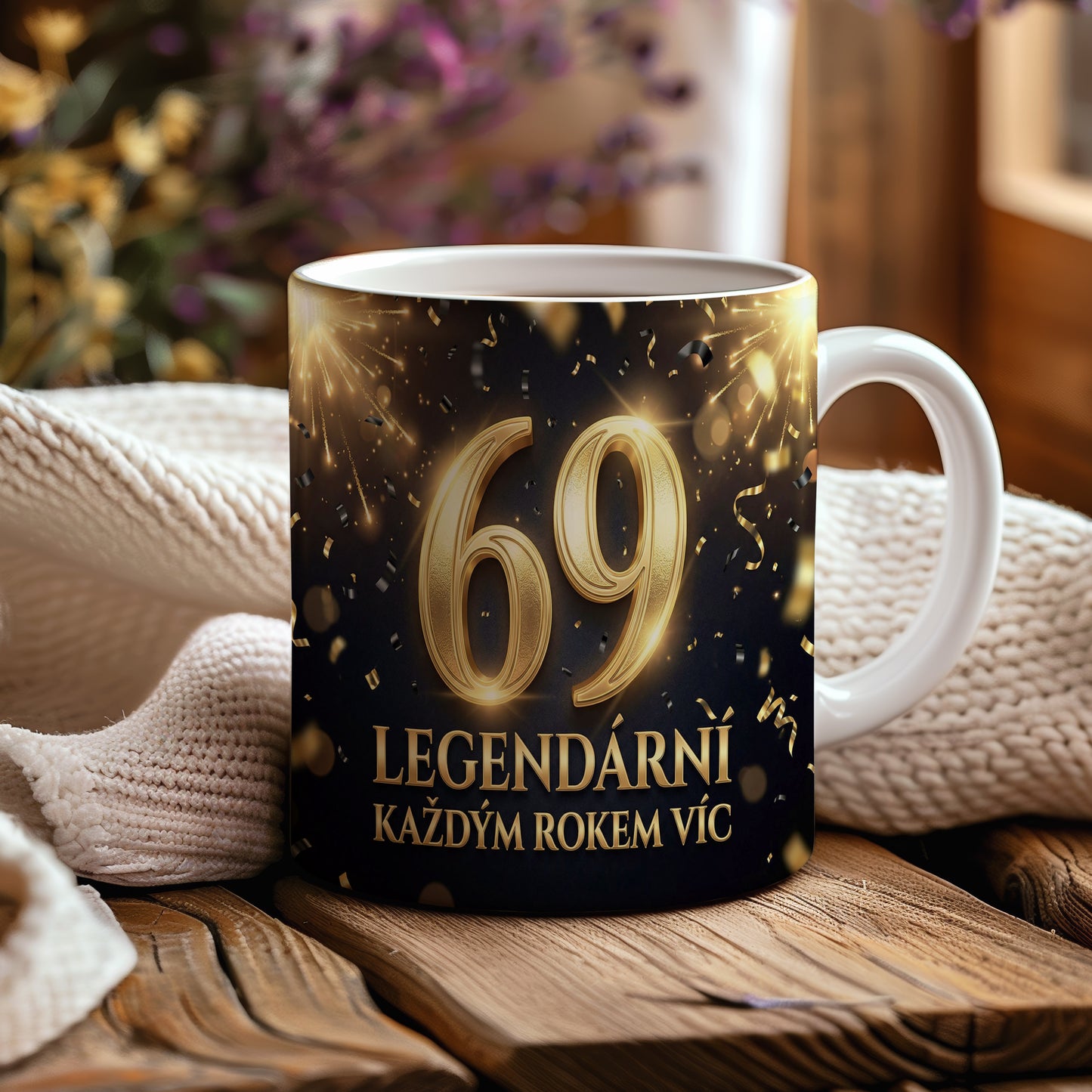 Narozeninový hrnek 69 let – LEGENDÁRNÍ KAŽDÝM ROKEM VÍC