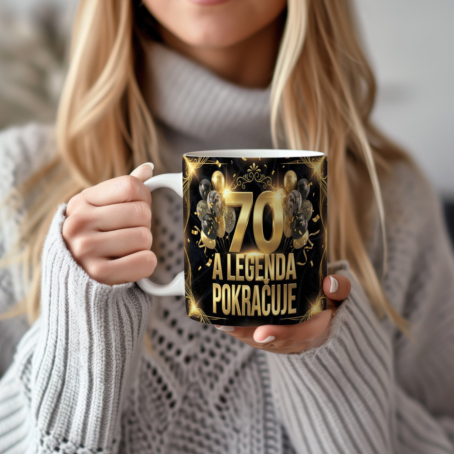 Narozeninový hrnek 70 let – A LEGENDA POKRAČUJE