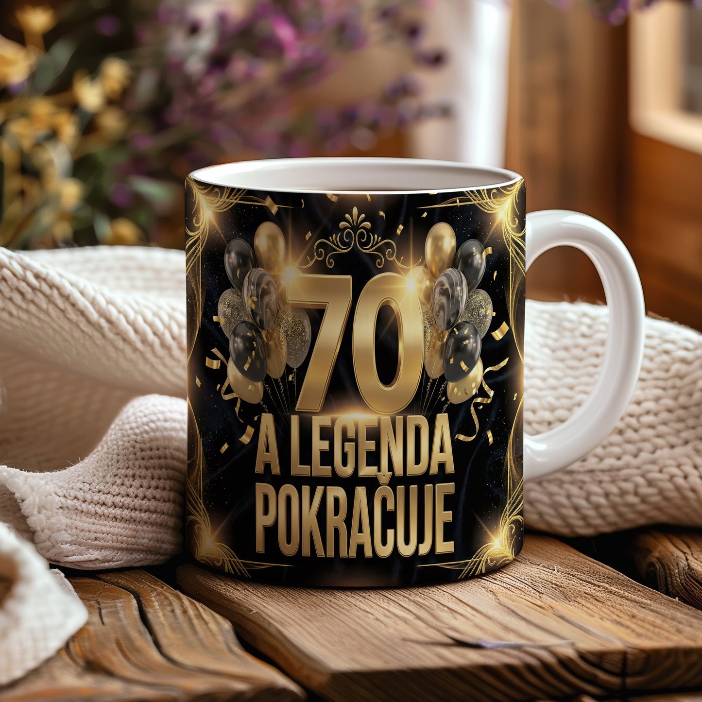 Narozeninový hrnek 70 let – A LEGENDA POKRAČUJE