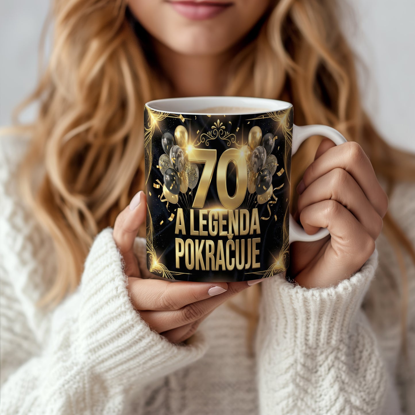 Narozeninový hrnek 70 let – A LEGENDA POKRAČUJE