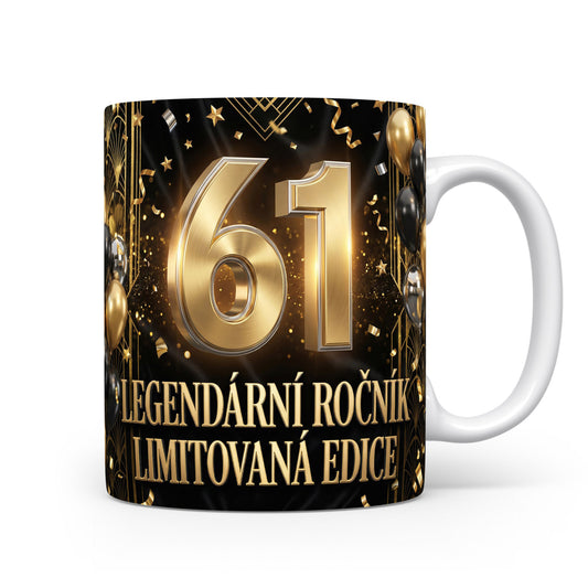 Hrnček s nápisem Legendární ročník 61