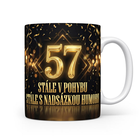 Narozeninový hrnek s číslem 57