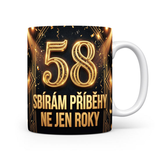 Narozeninový hrnek s věkem 58