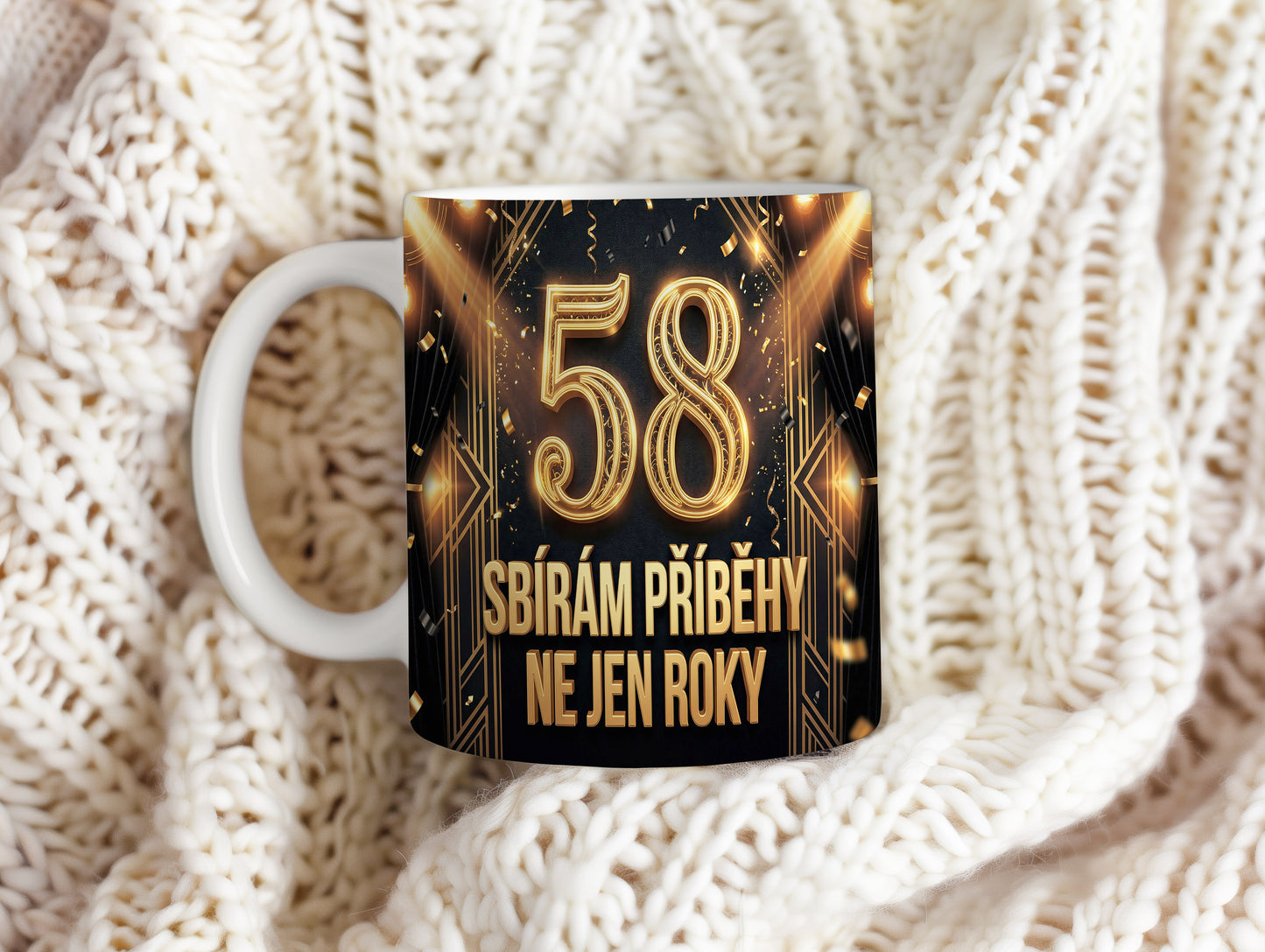 Narozeninový hrnek 58 let – SBÍRÁM PŘÍBĚHY NE JEN ROKY