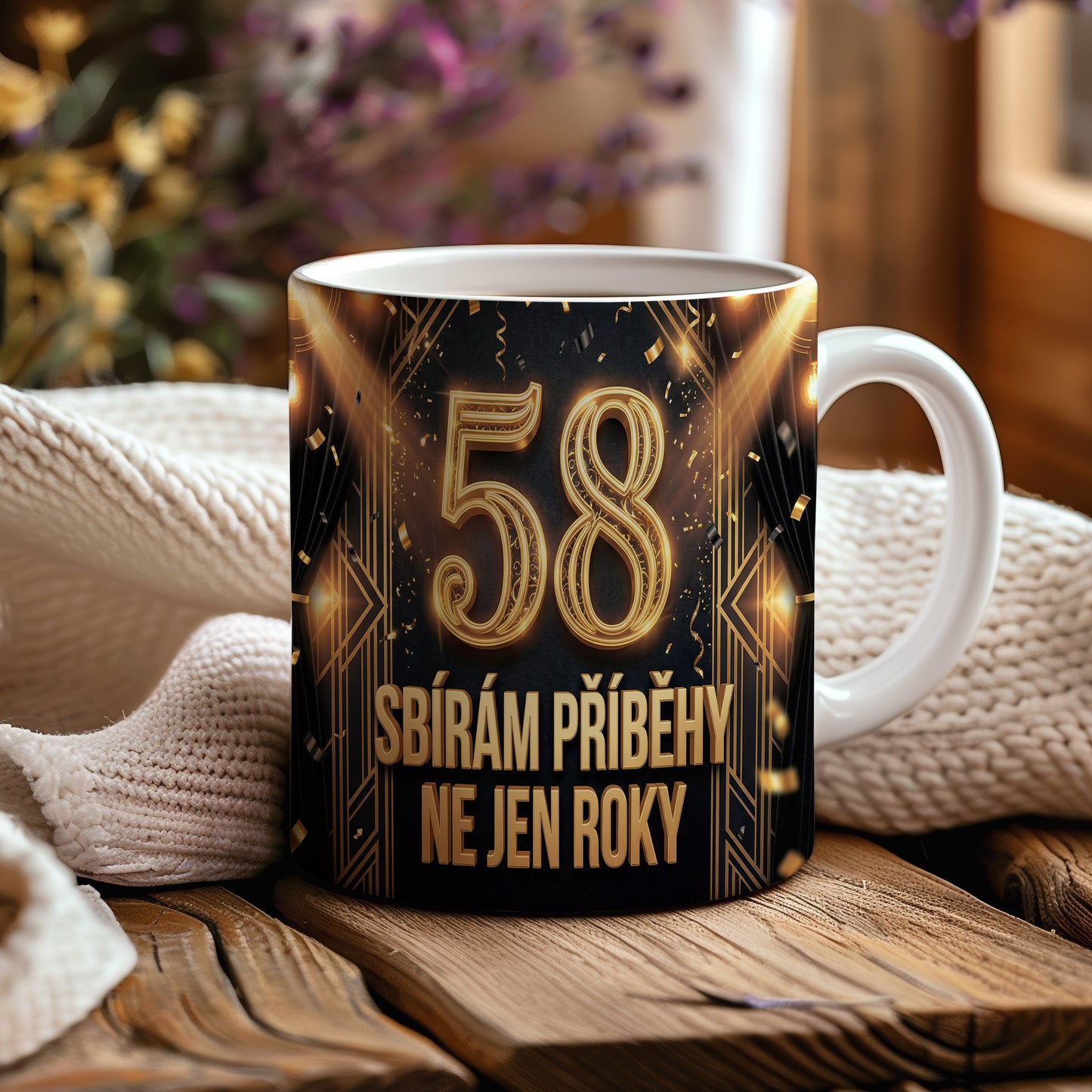 Narozeninový hrnek 58 let – SBÍRÁM PŘÍBĚHY NE JEN ROKY