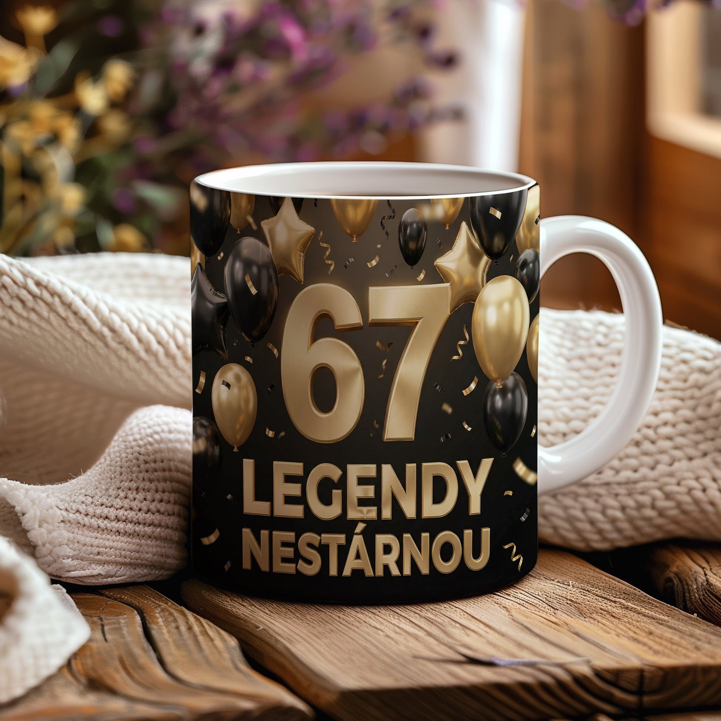 Narozeninový hrnek 67 let – LEGENDY NESTÁRNOU