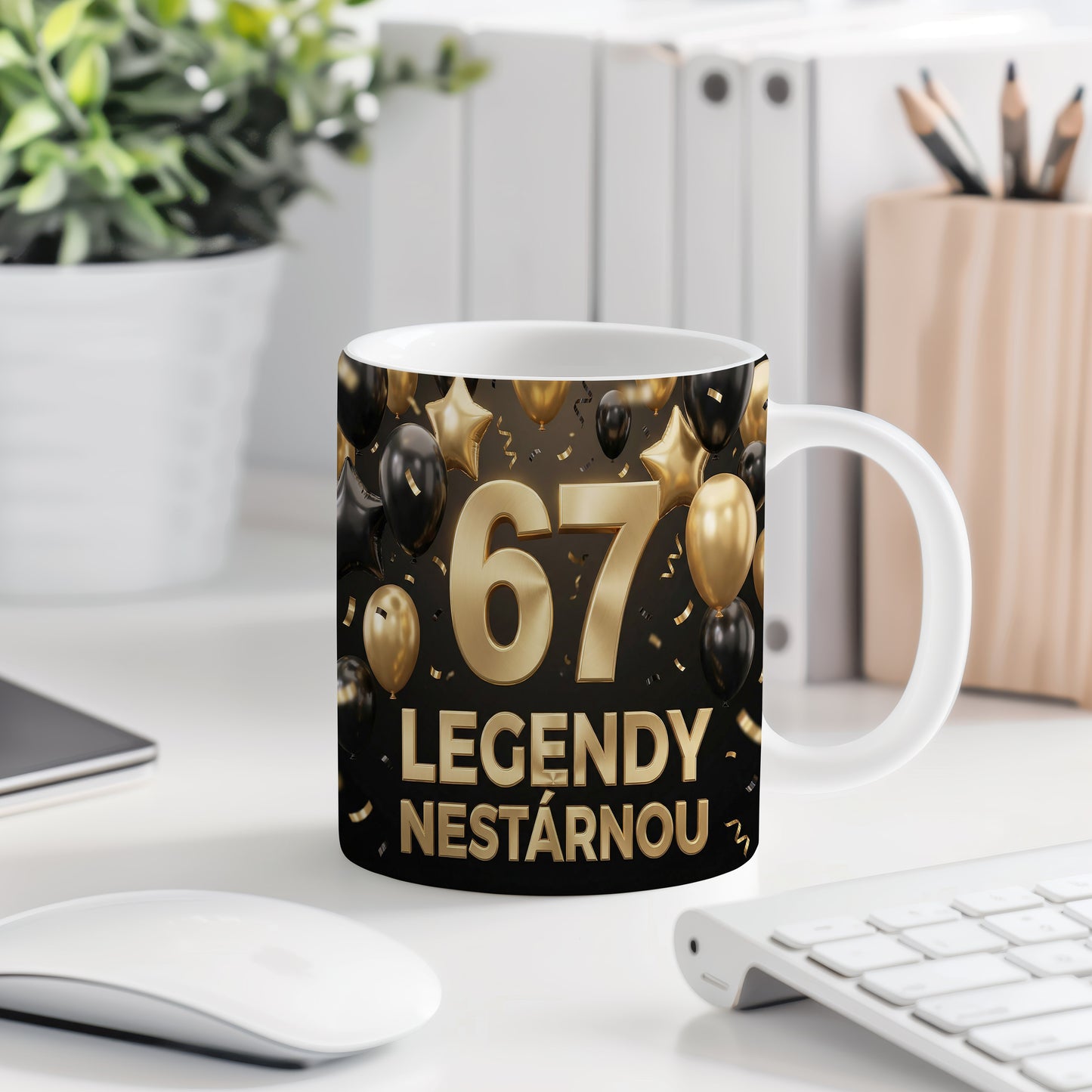 Narozeninový hrnek 67 let – LEGENDY NESTÁRNOU