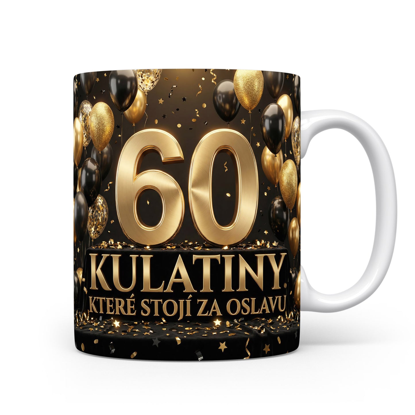 Hrnček s nápisem 60 kulatiny