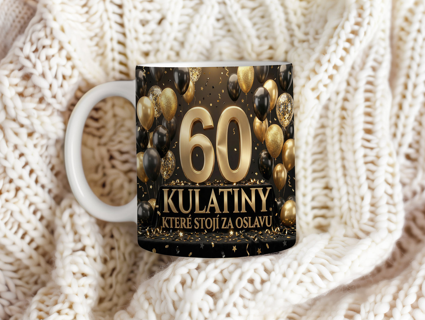 Narozeninový hrnek 60 let – KULATINY, KTERÉ STOJÍ ZA OSLAVU