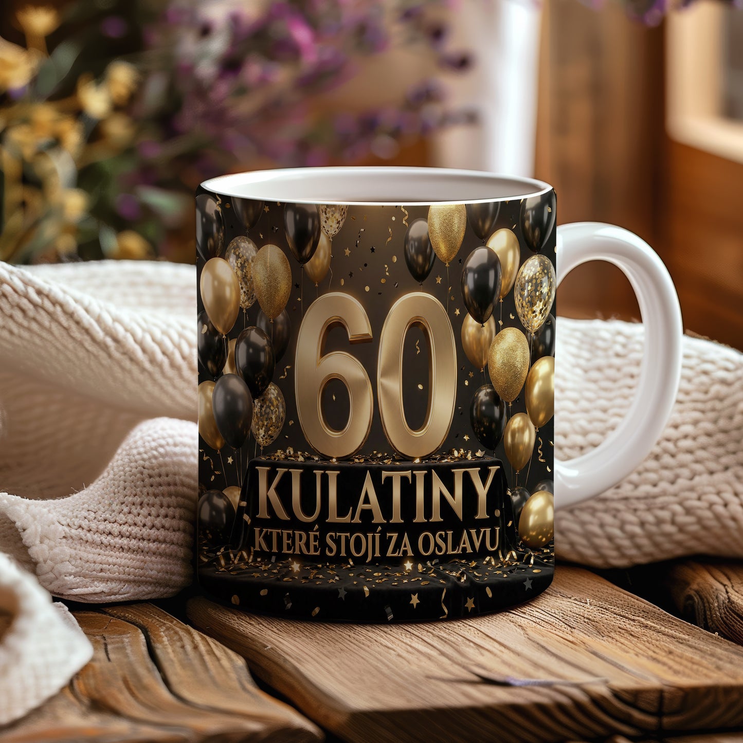 Narozeninový hrnek 60 let – KULATINY, KTERÉ STOJÍ ZA OSLAVU