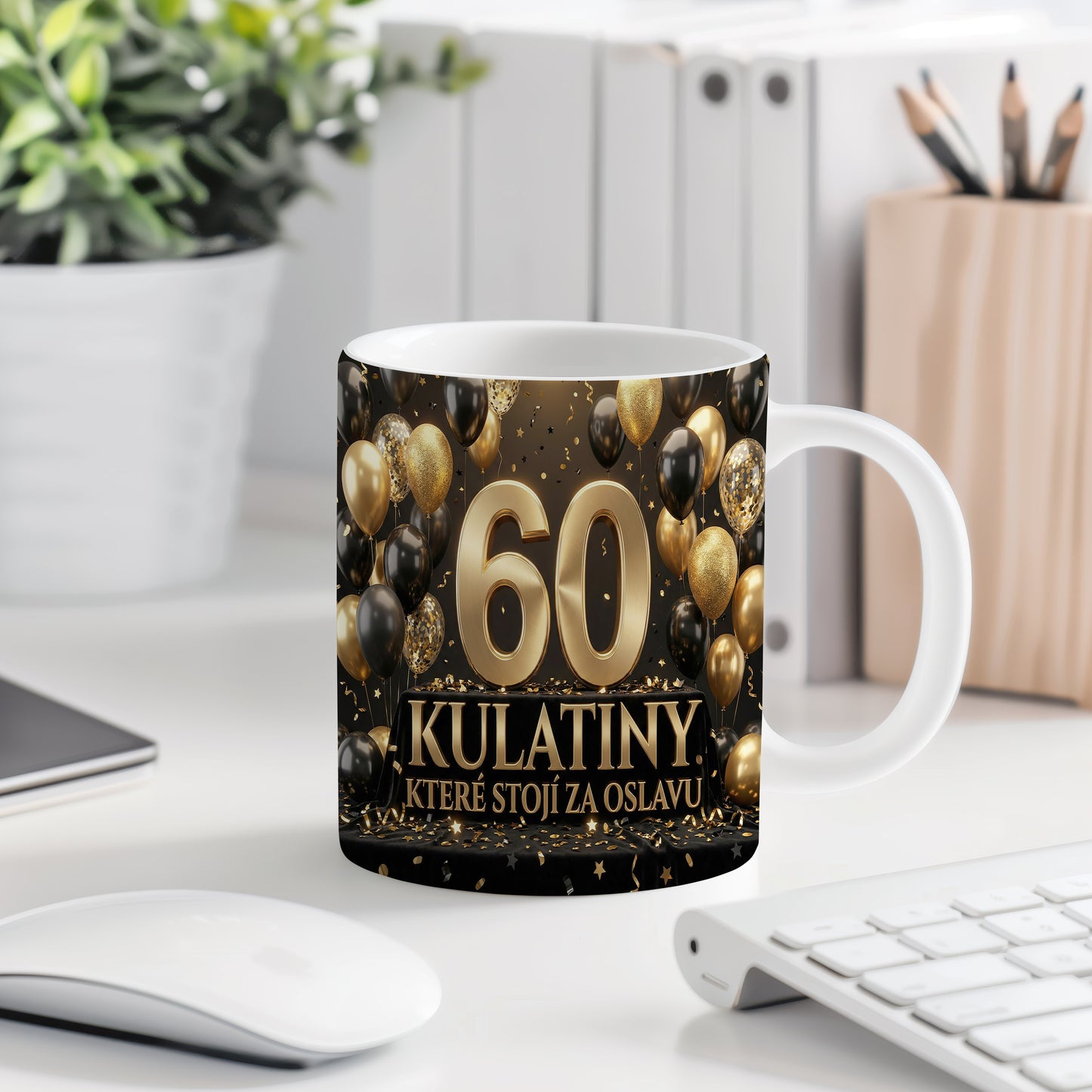 Narozeninový hrnek 60 let – KULATINY, KTERÉ STOJÍ ZA OSLAVU