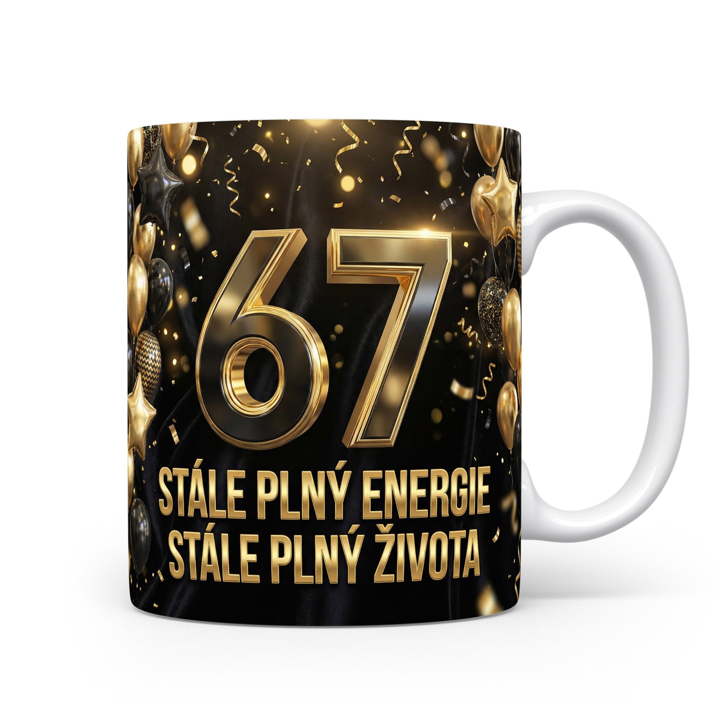 Narozeninový hrnek s číslem 67