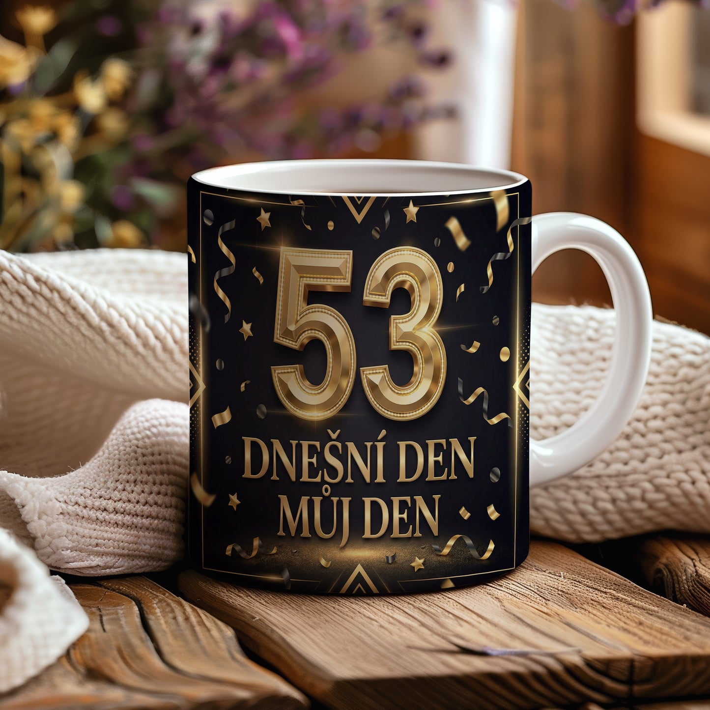Narozeninový hrnek 53 let – DNEŠNÍ DEN MŮJ DEN