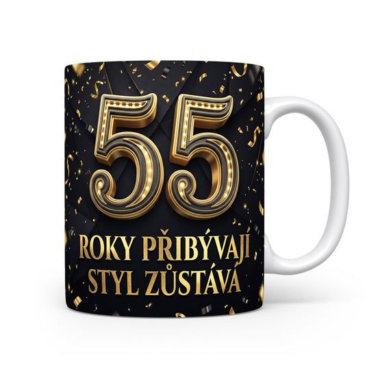 Narozeninový hrnek s číslem 55