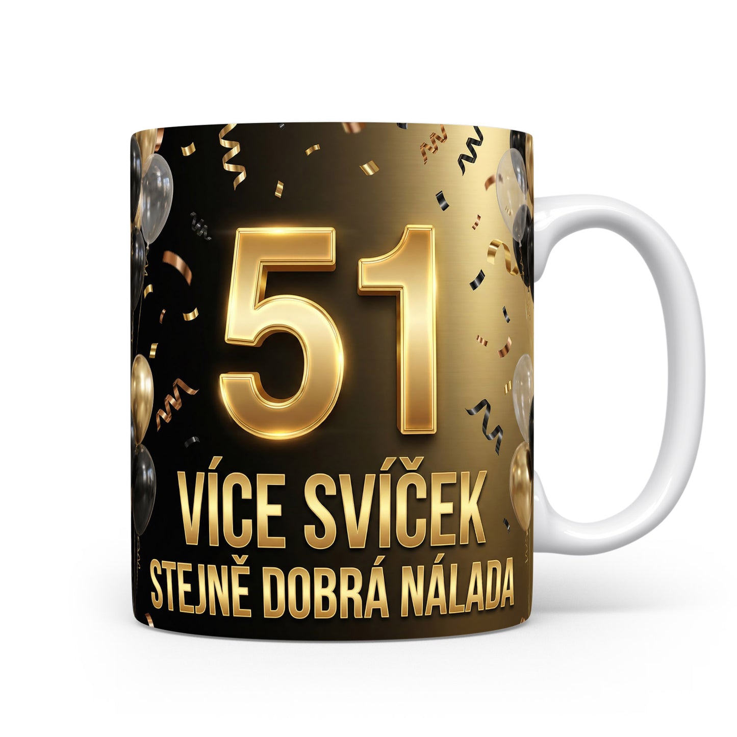Narozeninový hrnek s věkem 51