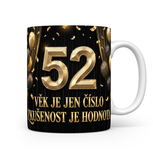 Narozeninový hrnek s číslem 52