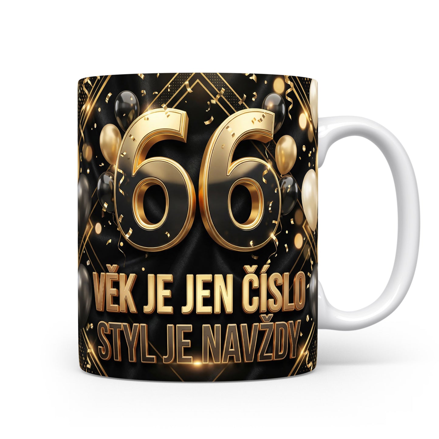Narozeninový hrnek s číslem 66