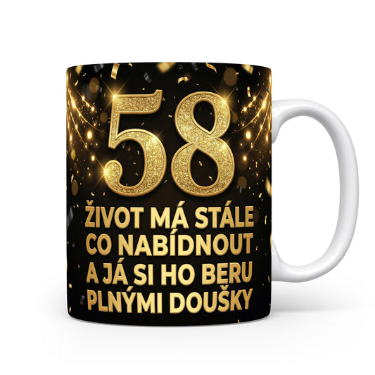 Narozeninový hrnek s číslem 58