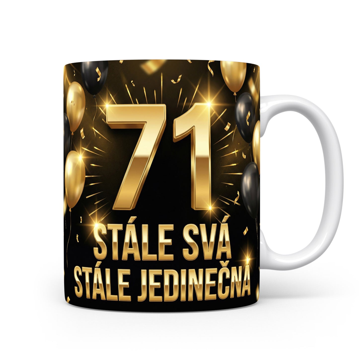 Narozeninový hrnek s věkem 71
