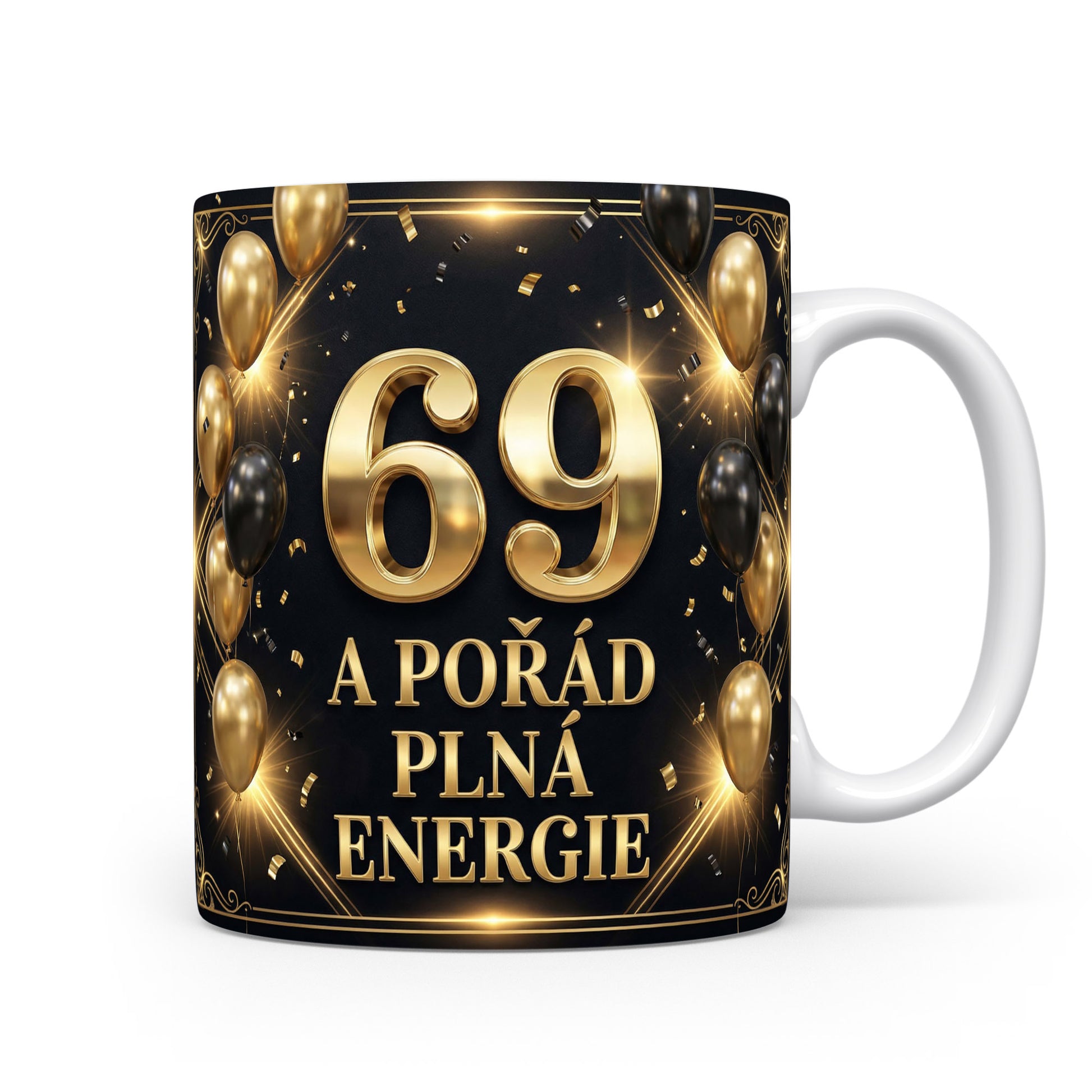 Narozeninový hrnek s věkem 69