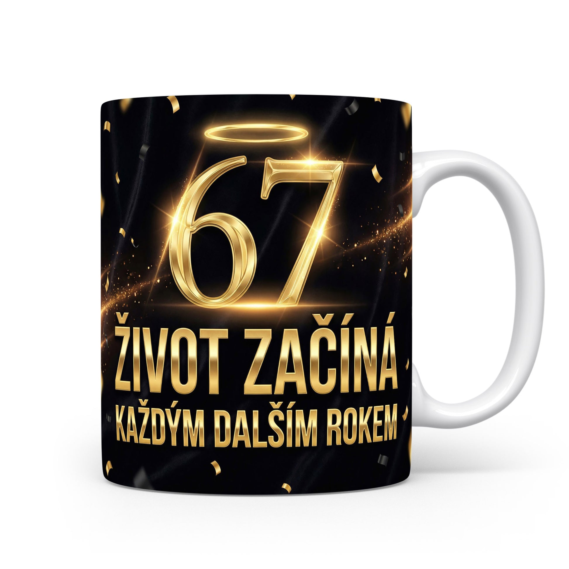 Narozeninový hrnek s číslem 67