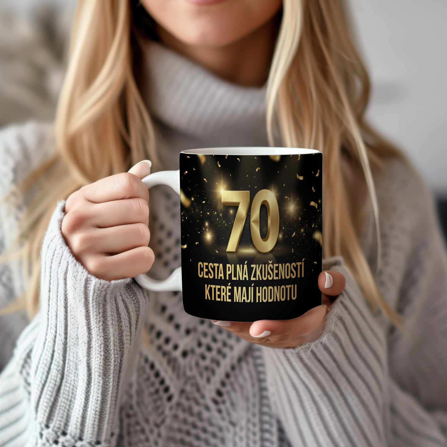 Narozeninový hrnek 70 let – CESTA PLNÁ ZKUŠENOSTÍ KTERÉ MAJÍ HODNOTU