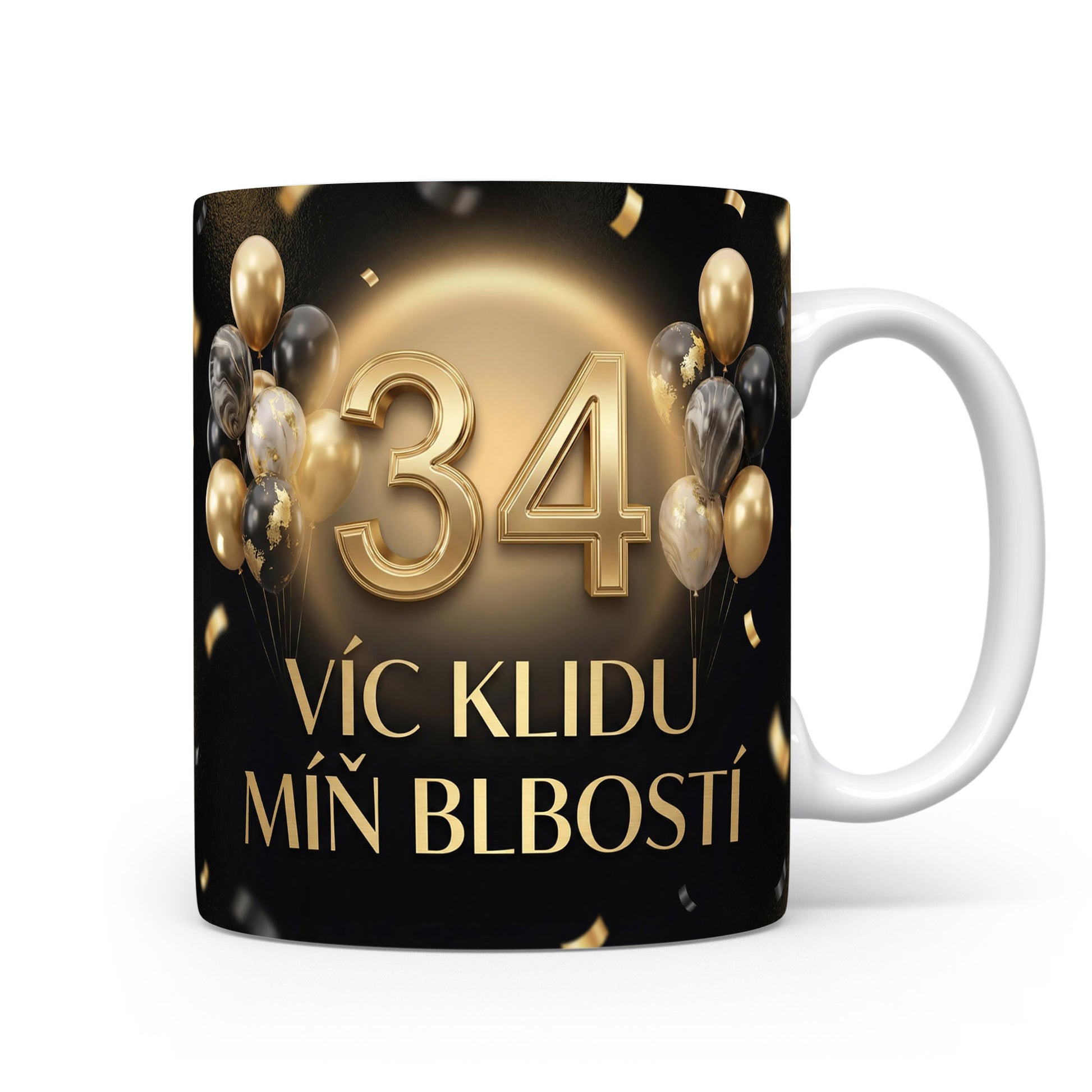 Narozeninový hrnek s číslem 34 a hláškou