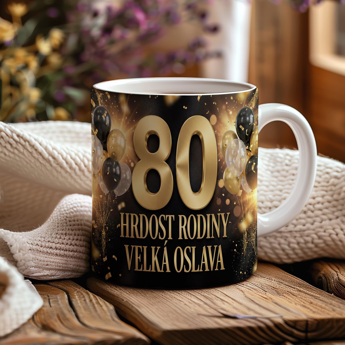 Narozeninový hrnek 80 let – HRDOST RODINY VELKÁ OSLAVA