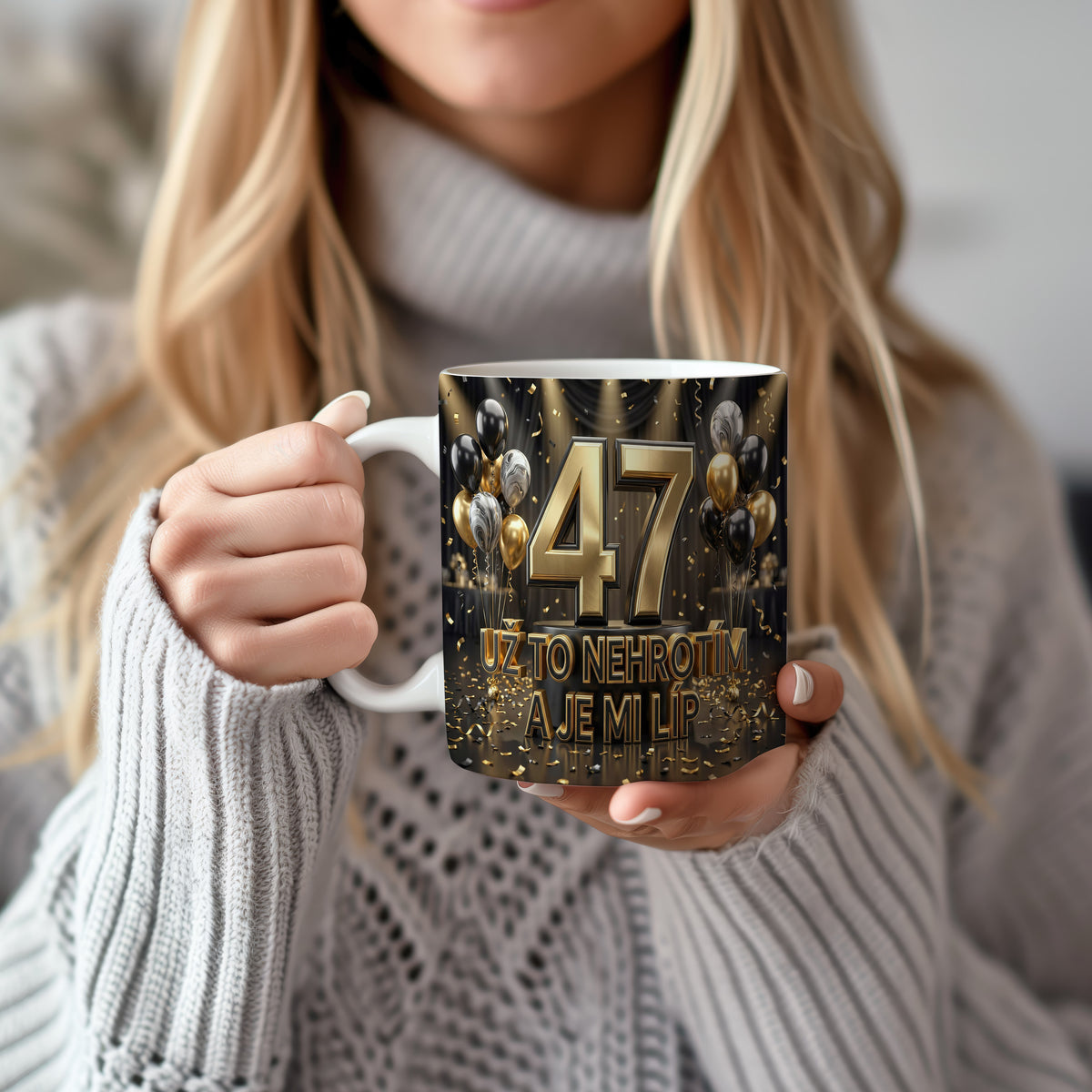 Narozeninový hrnek 47 let – UŽ TO NEHROTÍM A JE MI LÍP