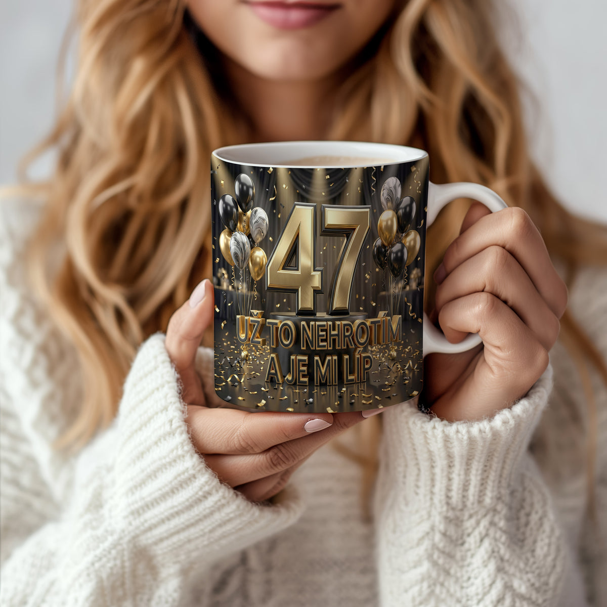 Narozeninový hrnek 47 let – UŽ TO NEHROTÍM A JE MI LÍP