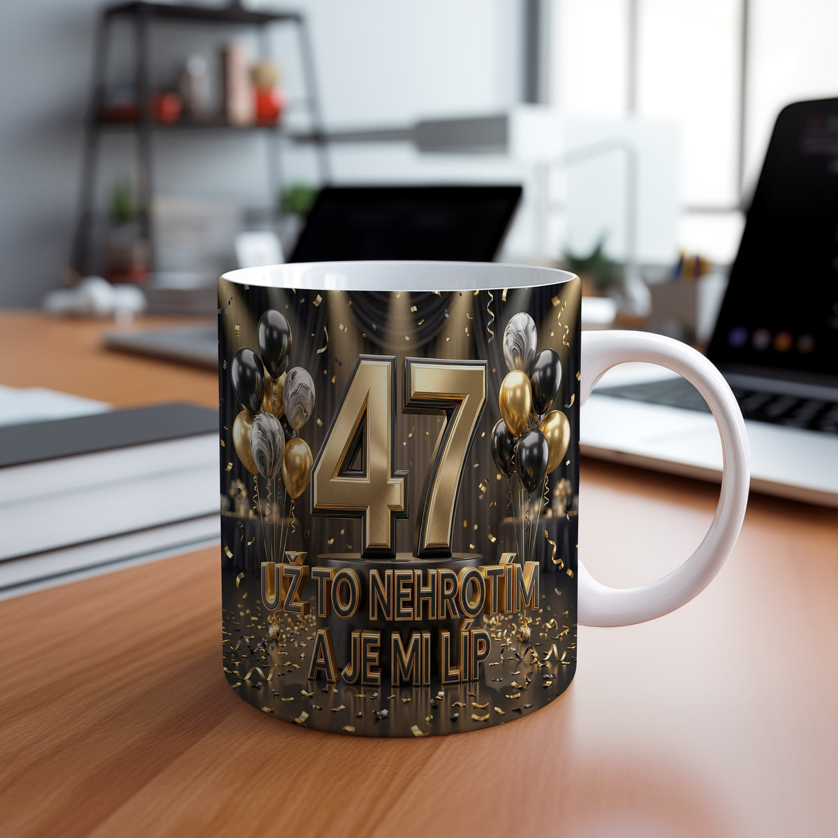 Narozeninový hrnek 47 let – UŽ TO NEHROTÍM A JE MI LÍP