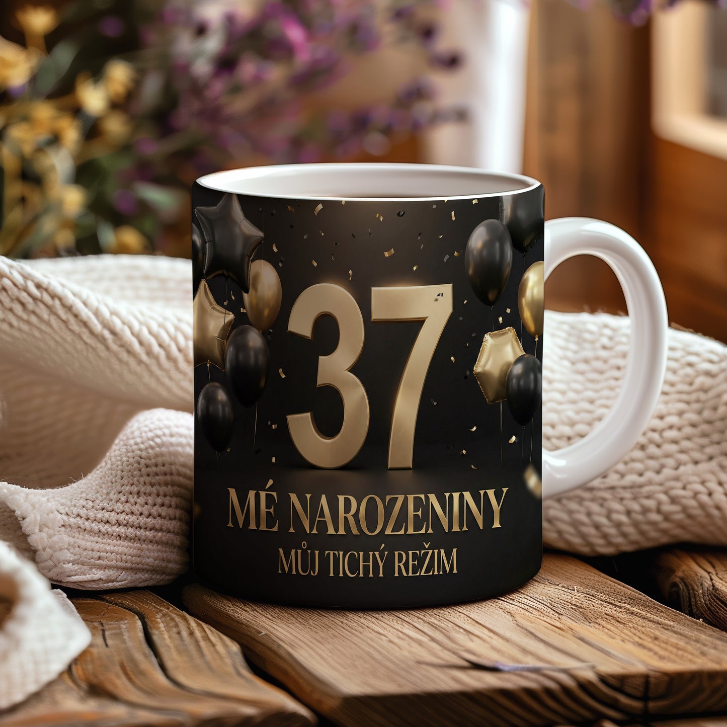 Narozeninový hrnek 37 let – MÉ NAROZENINY MŮJ TICHÝ REŽIM